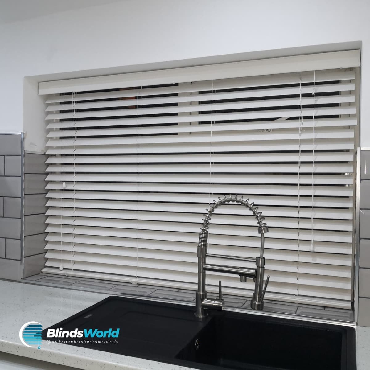 Embossed Wood Grain Faux Wood Blinds